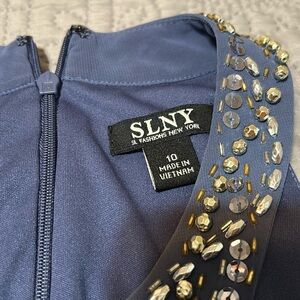 Slny knee length after five embellished ladies size 10 dress